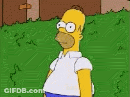 Homer Simpson Standing On Grassy Field GIF