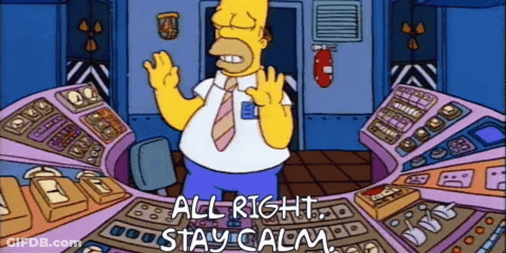 Homer Simpson Stay Calm GIF