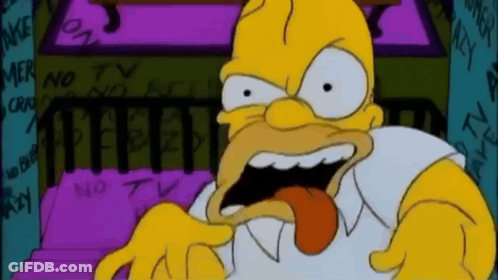 Homer Simpson Sticking Tongue Out Funny Face GIF
