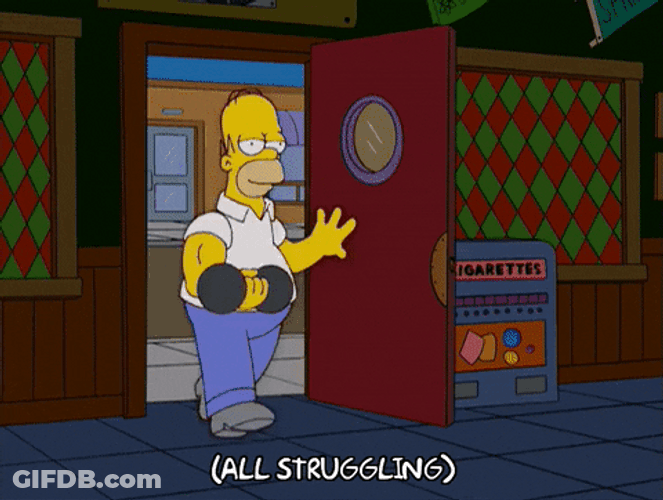 Homer Simpson Struggle Bus GIF