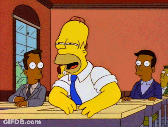 Homer Simpson Table Laughing Hilarious GIF