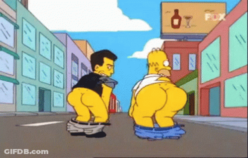 Homer Simpson Taking Off Pants GIF