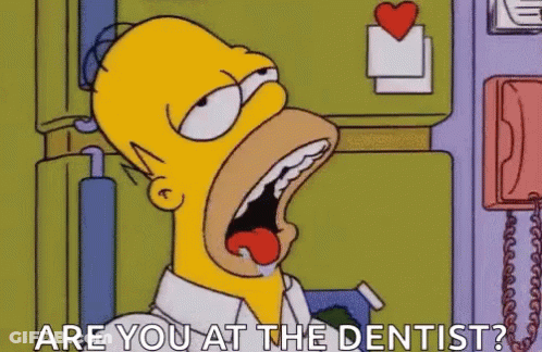 Homer Simpson Talking To Dentist On Phone GIF
