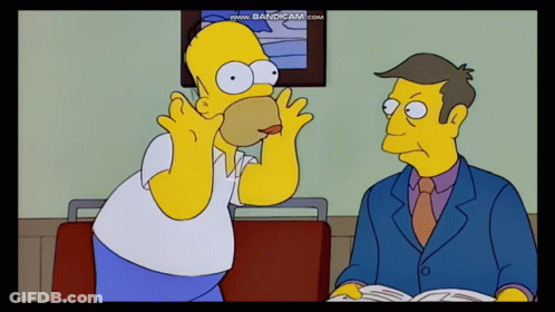 Homer Simpson Talking To Man Reading Book GIF