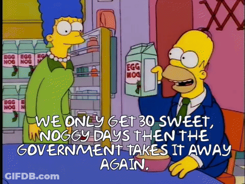 Homer Simpson Talking To Marge Simpson With Egg Nog GIF