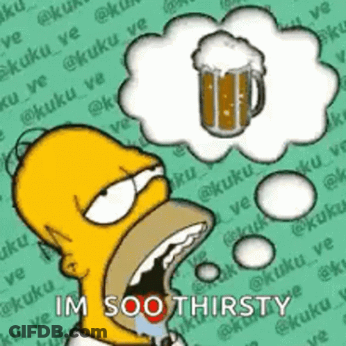 Homer Simpson Thinking About Beer GIF