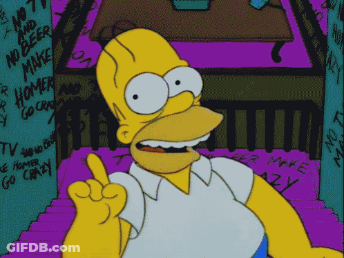 Homer Simpson Thumbs Up In Front Of No And Beer No Make Homer Go Crazy Wall GIF