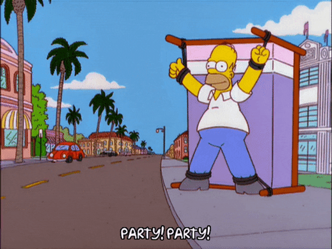 Homer Simpson Tied Up To Bed GIF