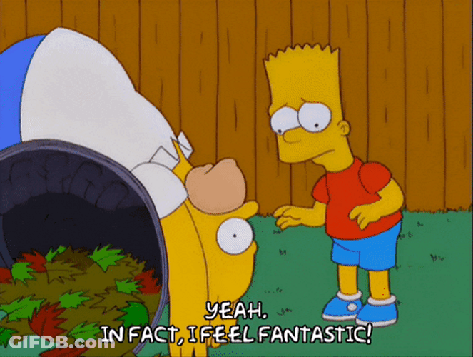 Homer Simpson Trash Bin Back Pain Fixed GIF