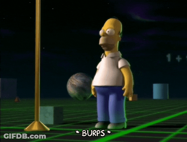 Homer Simpson Unexpected Burp GIF