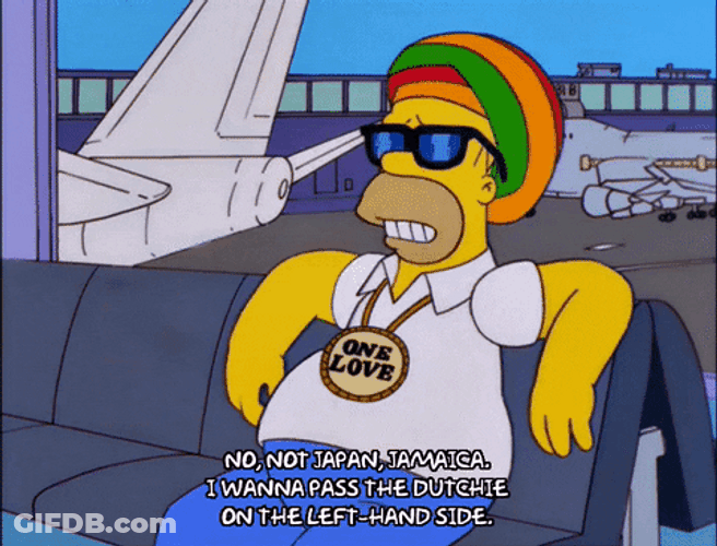 Homer Simpson Wanna Pass Left Handed Side GIF