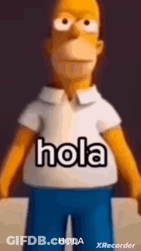 Homer Simpson Wearing Hola Shirt GIF