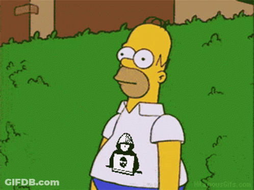 Homer Simpson Wearing Penguin Shirt GIF