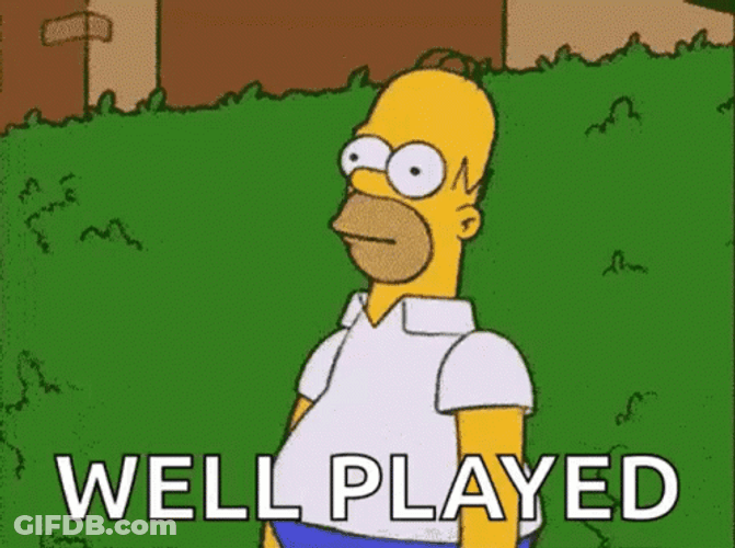 Homer Simpson Well Played GIF