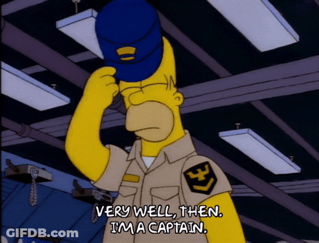 Homer Simpson Well Then I'm The Captain GIF