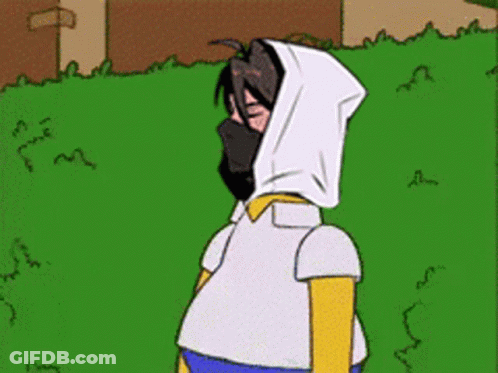 Homer Simpson With Bull Mask GIF