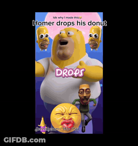 Homer Simpson With Drops GIF