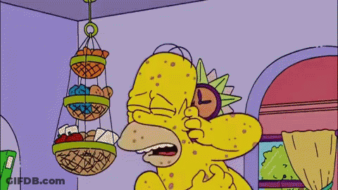 Homer Simpson With Hanging Clock GIF