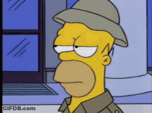 Homer Simpson With Hat And Jacket GIF
