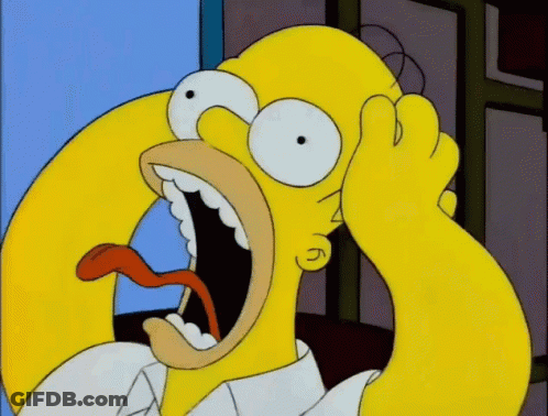 Homer Simpson With His Mouth Open And His Tongue Out GIF