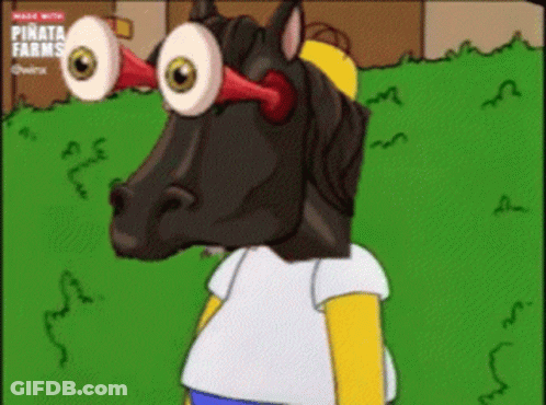 Homer Simpson With Horse Head GIF