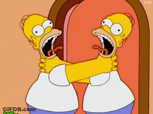 Homer Simpson With Mouth Open And Tongue Out GIF