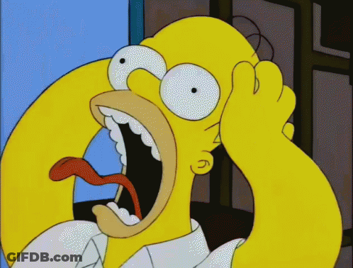 Homer Simpson With Mouth Open And Tongue Out GIF
