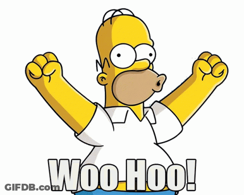 Homer Simpson Woo Hoo Arms In Air GIF