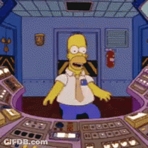 Homer Simpson Working GIF