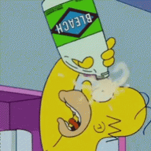 Homer Simpsons Bleach On My Eyes GIF