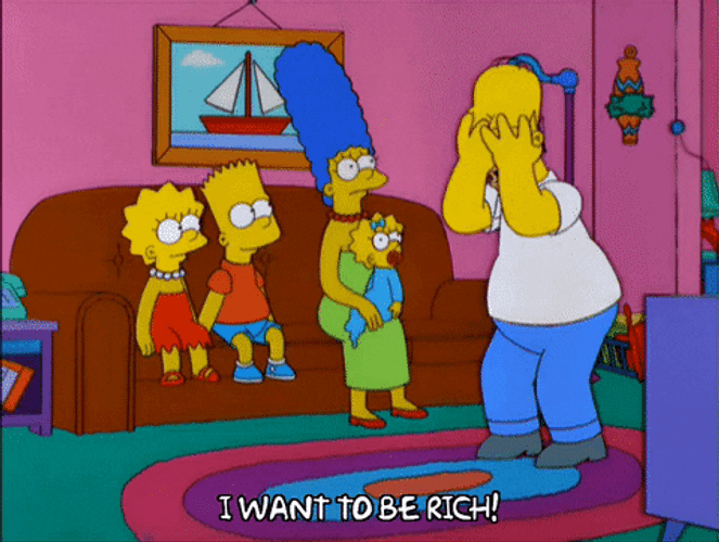 Homer Simpsons Crying For Money GIF
