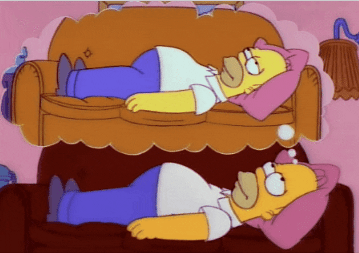 Homer Simpsons Dreaming Himself GIF