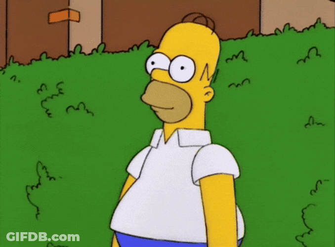 Homer Simpsons Head Out GIF