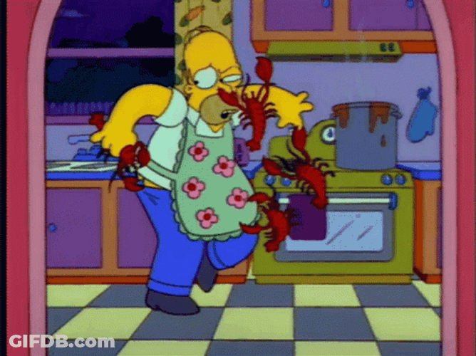 Homer Simpsons Lobster Pinching GIF