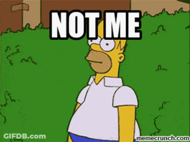 Homer Simpsons Not Me GIF