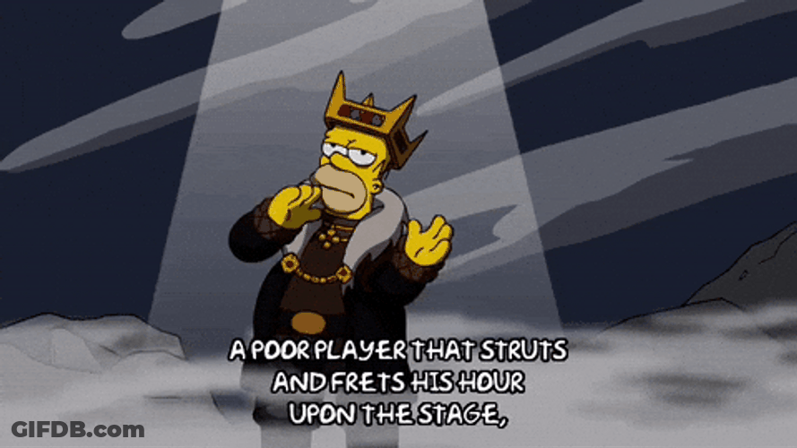 Homer Simpsons Staged Acting GIF