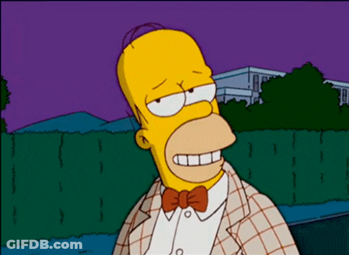 Homer Simspon Flirty Eyebrows Raise GIF