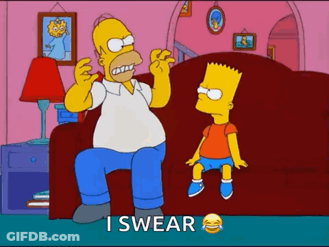 Homer Sitting On Couch Next To Bart GIF