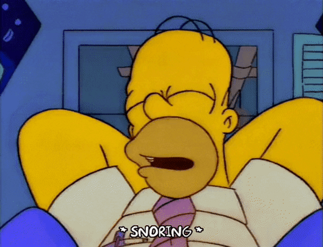 Homer Sleeping At Work GIF