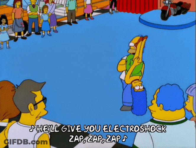 Homer Spinning Marge Simpson Head First GIF