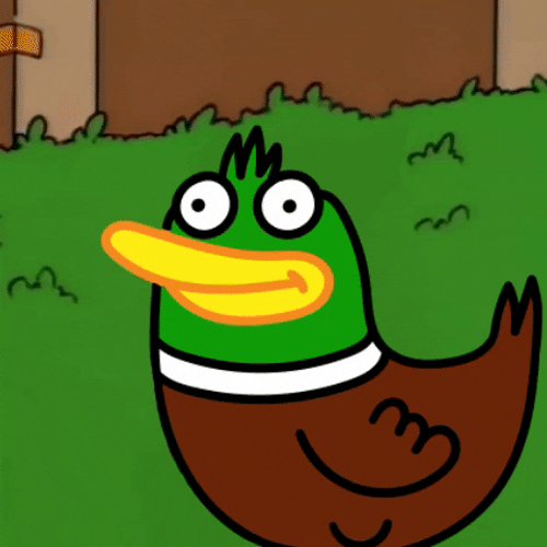 Homer The Duck Disappearing Into Bushes GIF