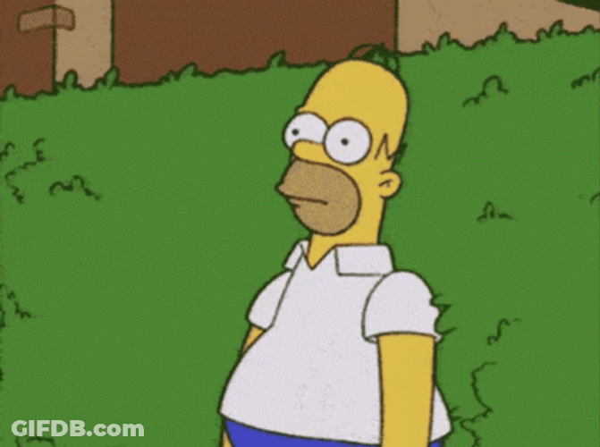 Homer Wait Hiding GIF