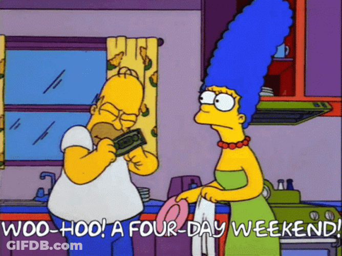 Homer With Lisa Doh Weekend GIF