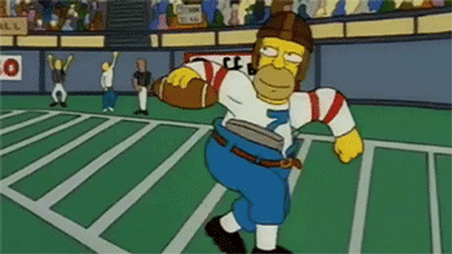 Homer Woohoo As Football Player GIF