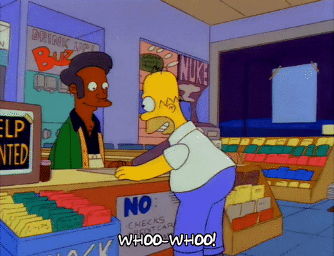 Homer Woohoo At The Store Celebrating GIF