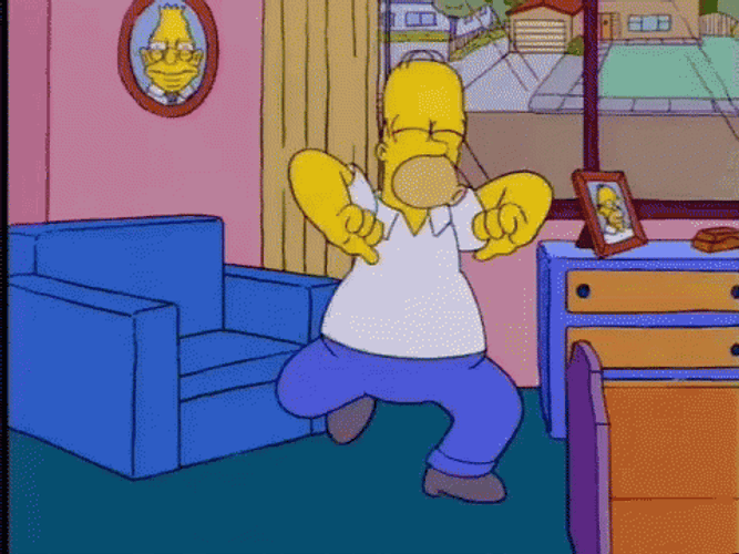 Homer Woohoo Dancing Like No One Is Watching GIF