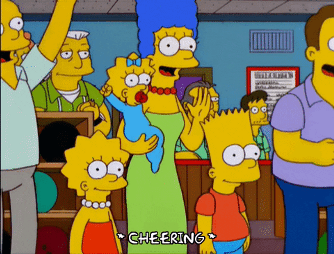Homer Woohoo Simpsons Family Cheering GIF