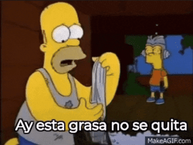 Homero Esta Grasa No Se Quita GIF