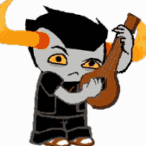 Homestuck Tavros Nitram Strumming GIF