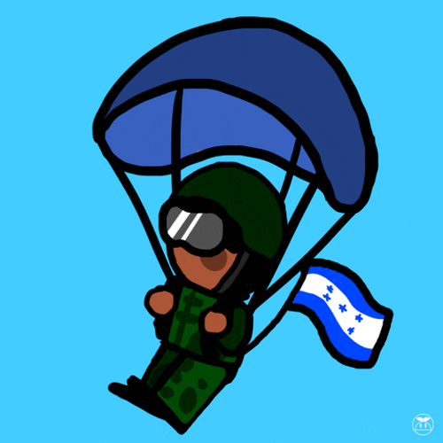 Honduras Skydiver Sticker GIF